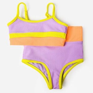 Beach Riot Eva Top Emma Bottom Bikini. Size: 7/8 Girl. Great condition